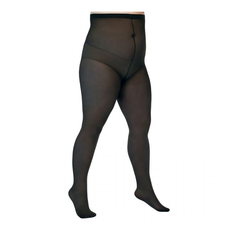 PM - collants opaques grandes tailles 90 deniers noirs et gris