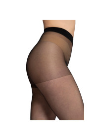 Collants fins 20 deniers grande taille noirs en lot de 3 - photo en détail vue de côté