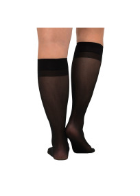 Pack 3 paires de chaussettes mi-bas grande taille coloris noir