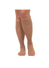 Mi-bas extensibles pour femmes rondes en lot économique de 3 paires coloris chair