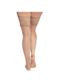 Bas top grande taille brillant et soyeux Ulla Popken coloris peau