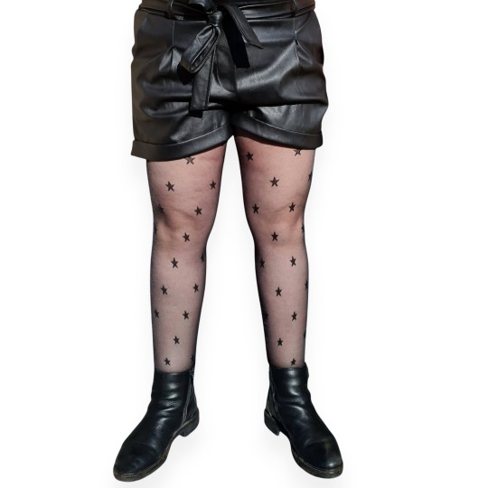 collant fantaisie motif étoiles de la marque spécialisée grande taille ronde à croquer