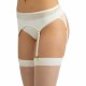 Porte-jarretelles grande taille Lulu blanc cassé, idéal pour une tenue de mariage ou une lingerie élégante et confortable