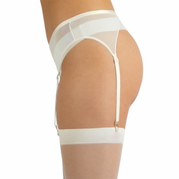 Porte-jarretelles "Lulu" de la marque Cette en coloris blanc cassé, vue de côté