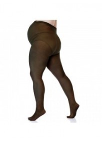 Collants grossesse grande taille - collants maternité 20 deniers fin noirs (dos)