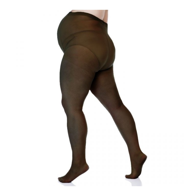 Collants grossesse grande taille - collants maternité 20 deniers fin noirs (dos)