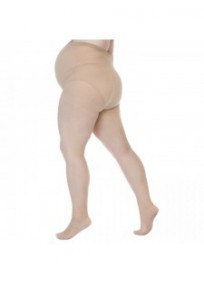 Collants grossesse grande taille - collants maternité 20 deniers fin coloris naturel (dos)