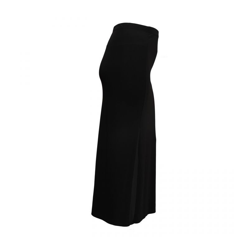 jupe grande taille - maxi jupe longue noire fendue sur le côté Magna (côté)
