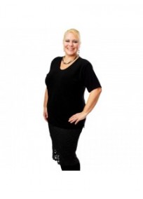jupe grande taille - jupe crayon dentelle moulante "Gaia" Magna Fashion (porté)