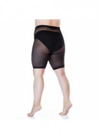 collant grande taille - cycliste demi collant anti frottement Lida noir (dos)