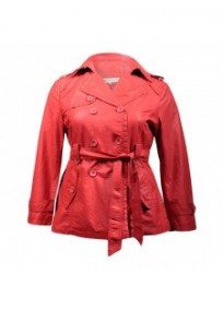 manteau grande taille - trench imper rouge court nana belle (face)