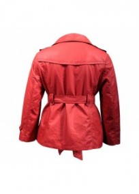 manteau grande taille - trench imper rouge court nana belle (dos)
