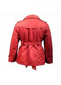 manteau grande taille - trench imper rouge court nana belle (dos)