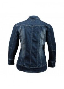 manteau grande taille - veste en jeans nana belle zippée (dos)