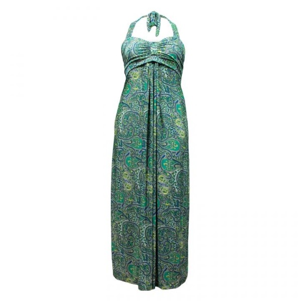 robe grande taille - maxi dress très longue ashanti lili london imprimée paisley cachemire (face)