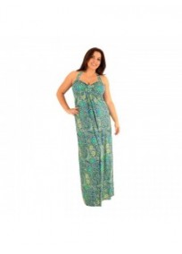 robe grande taille - maxi dress très longue ashanti lili london imprimée paisley cachemire (portée face)