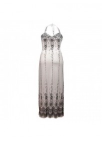 robe grande taille - maxi dress très longue ashanti lili london imprimée dentelle fleurie (dos)