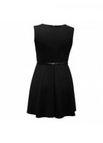 robe grande taille - robe patineuse coloris noir new look (dos)