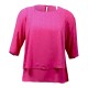 tunique grande taille - haut top rose à sequins plumetis Evans (face)