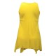 tunique grande taille - top "lus" + foulard assorti Magna coloris jaune (dos)