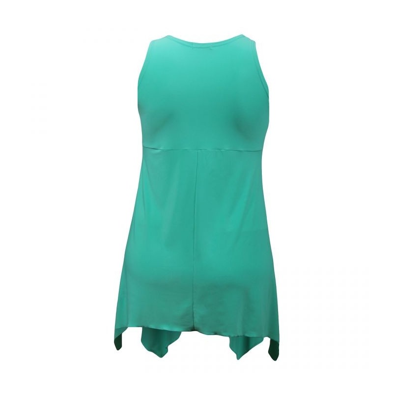 tunique grande taille - top "lus" + foulard assorti Magna coloris menthe (dos)