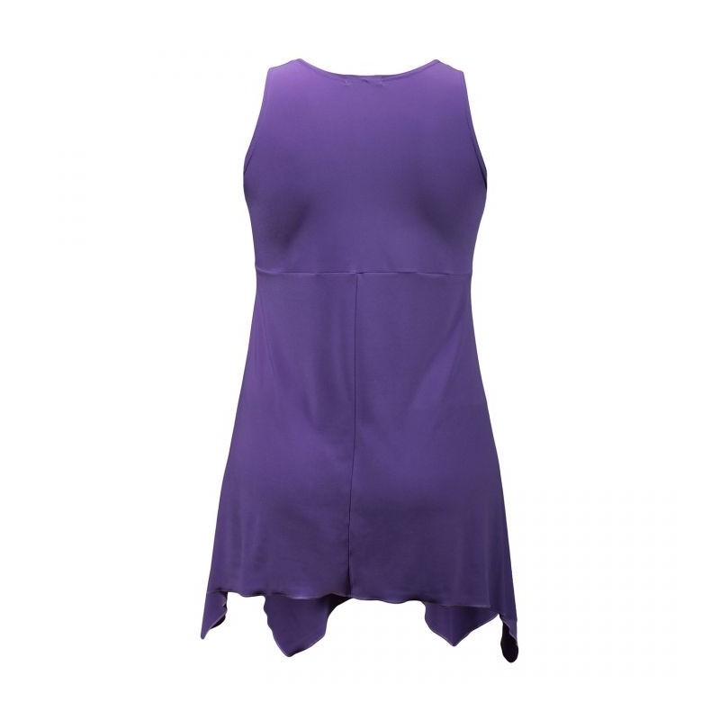 tunique grande taille - top "lus" + foulard assorti Magna coloris violet (dos)