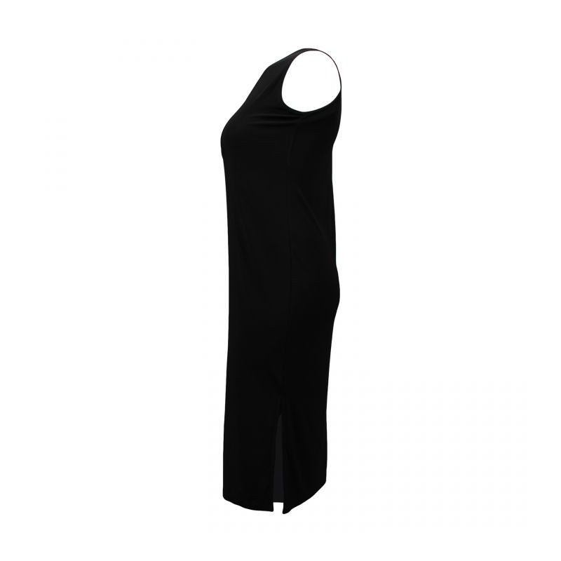 robe grande taille - longue robe noire moulante fendue sur le côté Magna (côté)