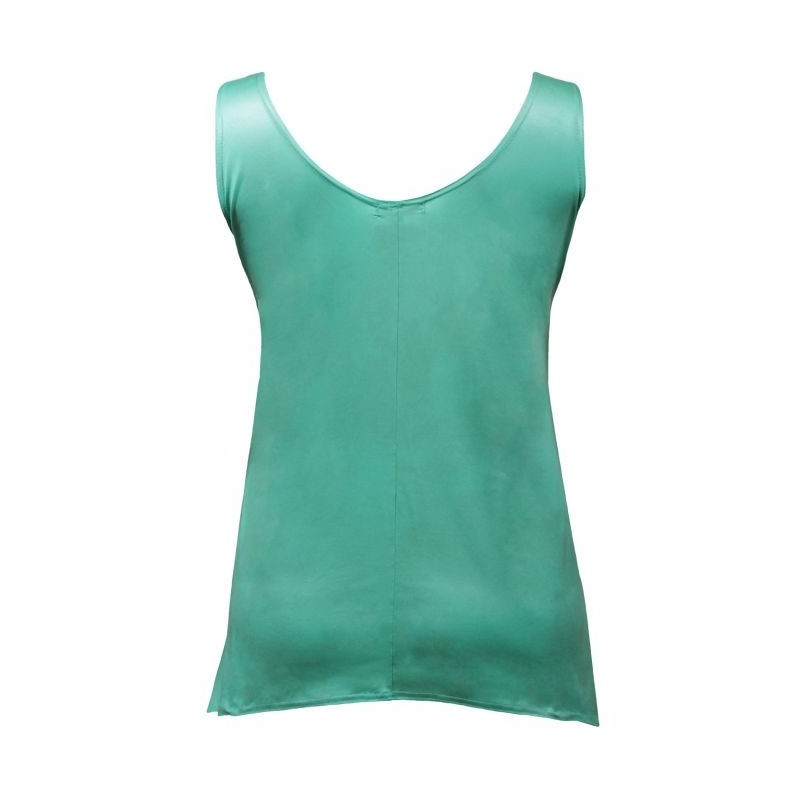 tunique grande taille - top asymétrique "Lola" Magna Fashion vert d'eau (dos)