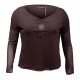 tunique grande taille - tunique manches voile Azra mystic marron (face)