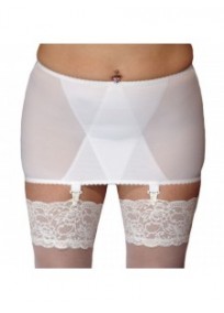 Gaine grande taille - gaine retro vintage Berdita coloris blanc (face)