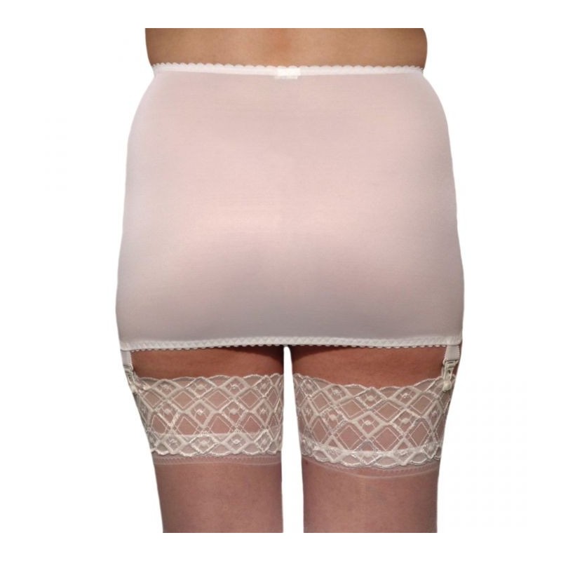 Gaine grande taille - gaine retro vintage Berdita coloris blanc (dos)