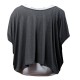 tunique grande taille - tunique 2en1 + collier amovible "Josie" gris foncé (dos)