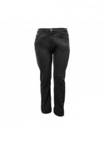 pantalon grande taille - jeans noir à revers strass Nana Belle (face 2)