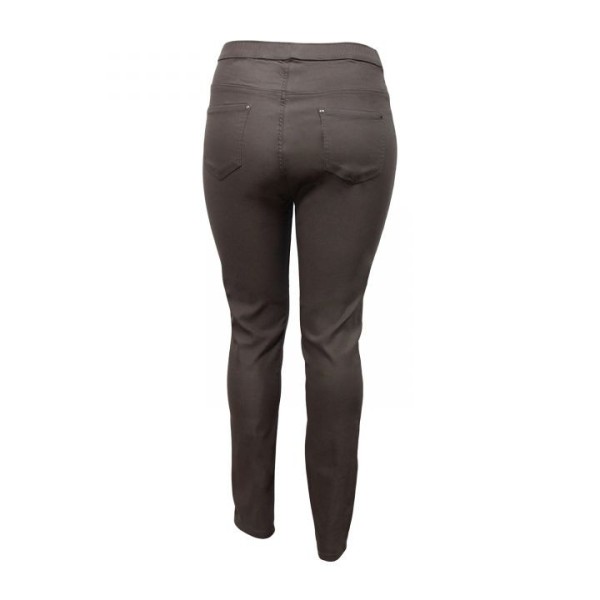 pantalon grande taille - tregging en jeans gris Nana Belle (dos)