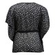 Tunique grande taille - top kimono transparent motif petits noeuds et strass (dos)