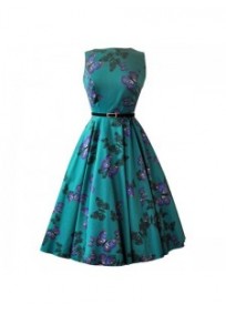 Robe grande taille - Robe rockabilly "butterfly" lady vintage (face)