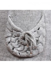 pull grande taille - pull maille ajourée avec ceinture tressée amovible (détail poche)