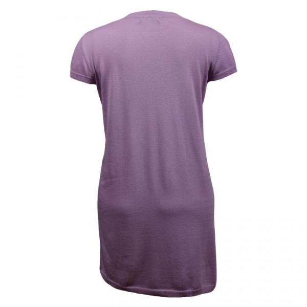 tunique grande taille - robe tunique longue lilas ladybelle (dos)
