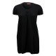 tunique grande taille - robe tunique longue noire ladybelle (face)