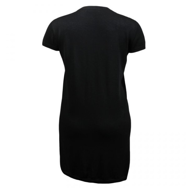 tunique grande taille - robe tunique longue noire ladybelle (dos)