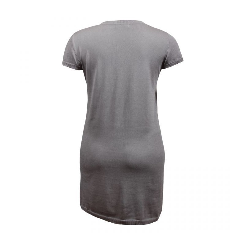 tunique grande taille - robe tunique longue gris ladybelle (dos)